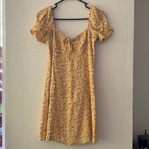 Yellow Mini Length Dress